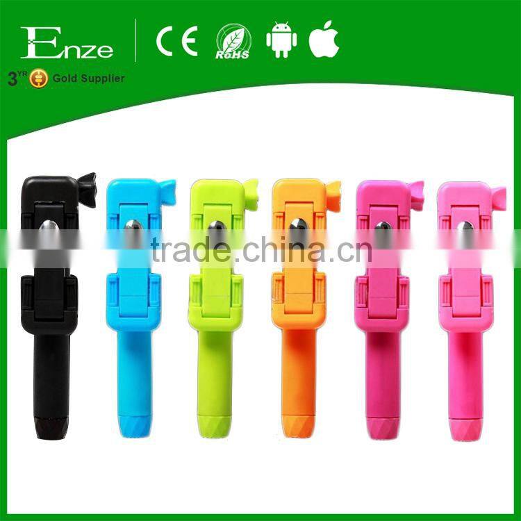 Factory direct sale oem mini bluetooth selfie stick monopod with universal holder