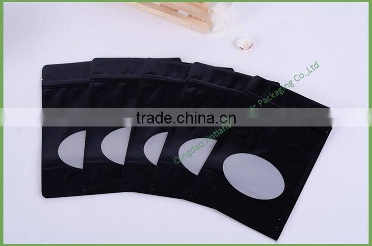 Square Bottom Laminated Plastic Tea Bag with the Clear Window with Zip Lock