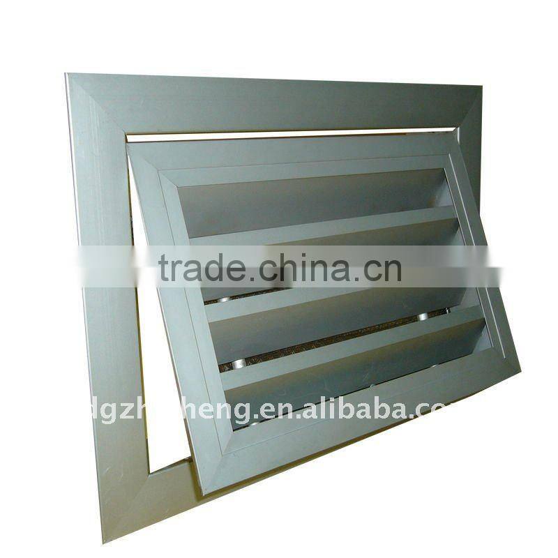 Aluminum hinged air louver--door grille