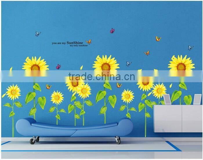 Butterfly Grass Flower Stickers Removable Diy Vinyl Quote Wall Sticker Poster Home decoration