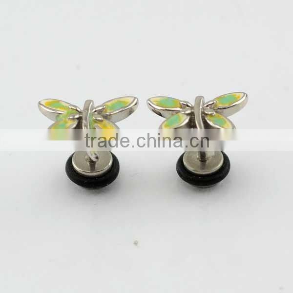 wholesale cheap surgical steel dragonfly stud earrings