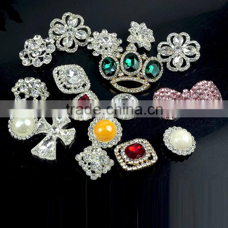 Crystal Strass Brooches Pins, Zinc Alloy Flower Crystal Stone Brooch Pins for Wedding Dress
