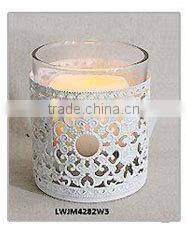 Antique Gold Metal Crown Candle Holder