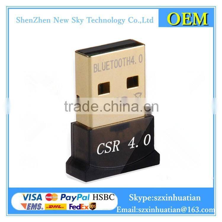 New plug and play high speed mini usb wireless bluetooth CSR 4.0 CSR8510 chipset USB bluetooth dongle adapter