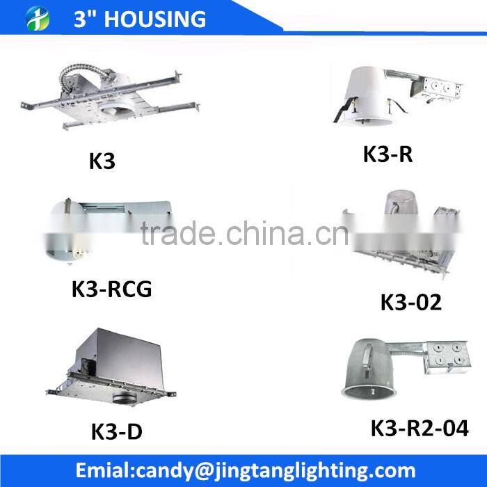 3" matte white round baffle trim accommodatea an GU10 MR16 ETL