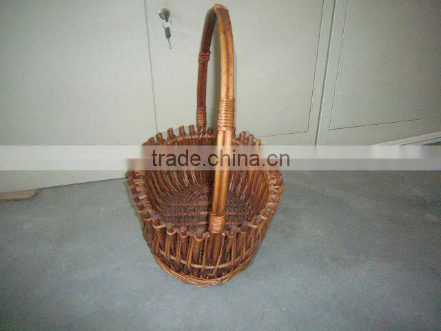 2013 new product oval brown willow basket with handle