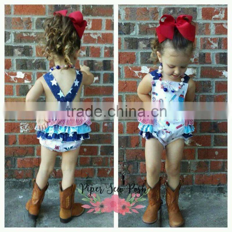 Hot sale baby ruffle rompers bubble rompers for baby polka dots baby rompers