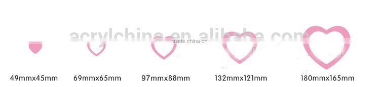 Acrylic Heart-shaped wall stickers/PMMA Wall decoration/Crystal-dimensional wall stickers
