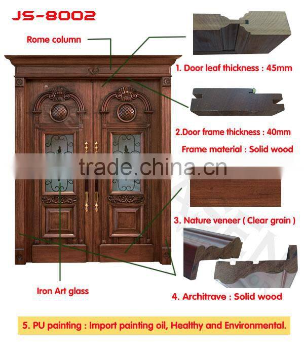 iron craft solid wood entry door