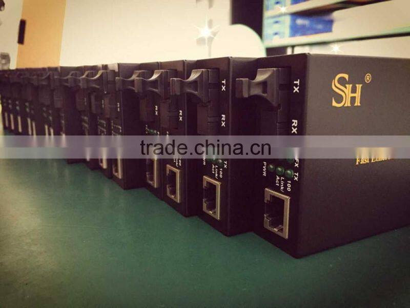 Commercial grade 10/100 RJ45 TO 100B-FX 0- 50 centigrade SC/ST/FC/LC FTTB media converter