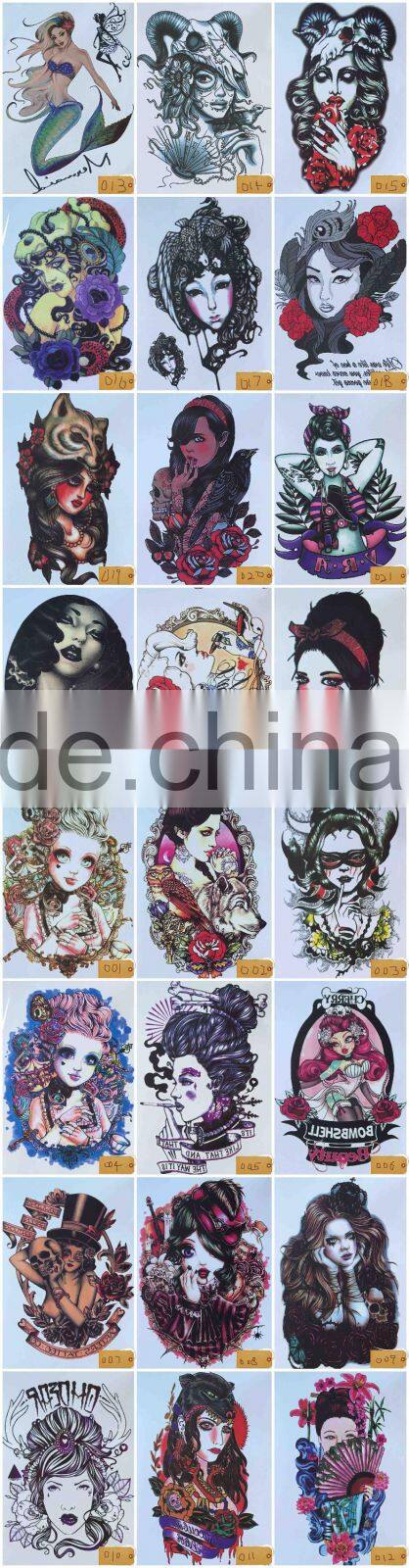 High Quality Letter Gold Flash Metallic Metal Custom Water Transfer Temporary Tattoo Stickers Body Art