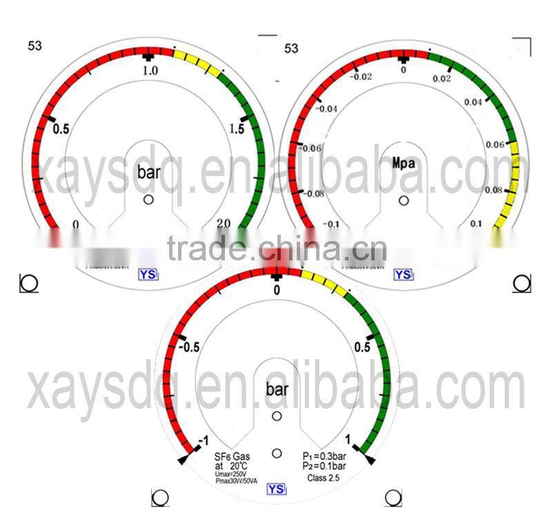 ISO9001,CE, high precision low pric Oil filled SF6 low price natural gas pressure gauge