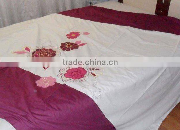 hot sell embroidery bed cover designs