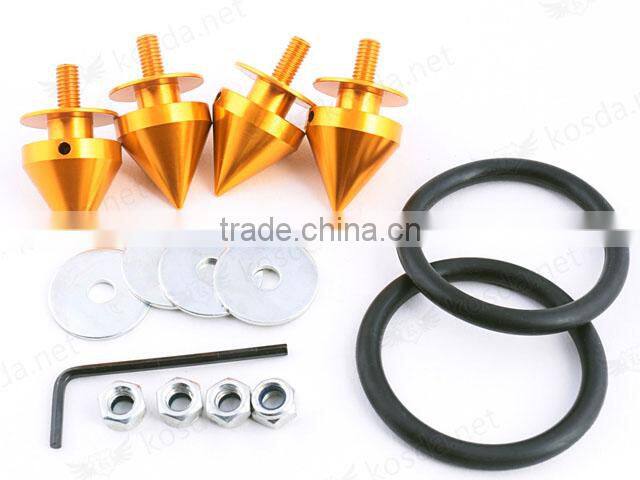 Aluminum silver Quick Release Fasteners For Car Bumpers , Auto spares parts snaps fasteners