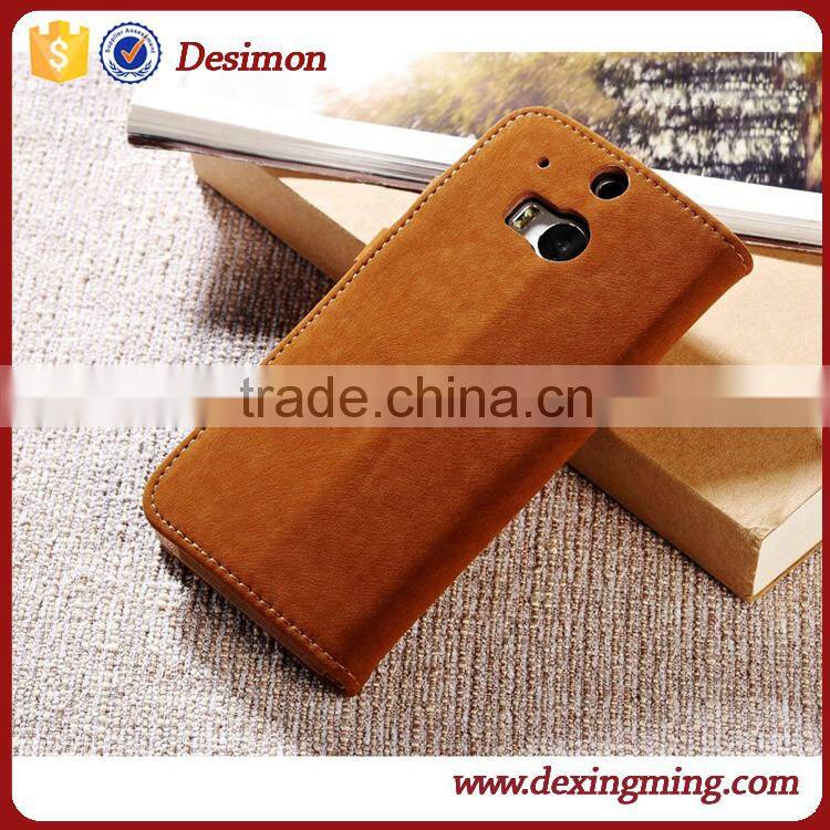Soft Wallet Flip PU Leather Case for htc one e9