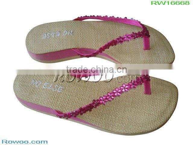 2015 hand-made flip flops with flowers
