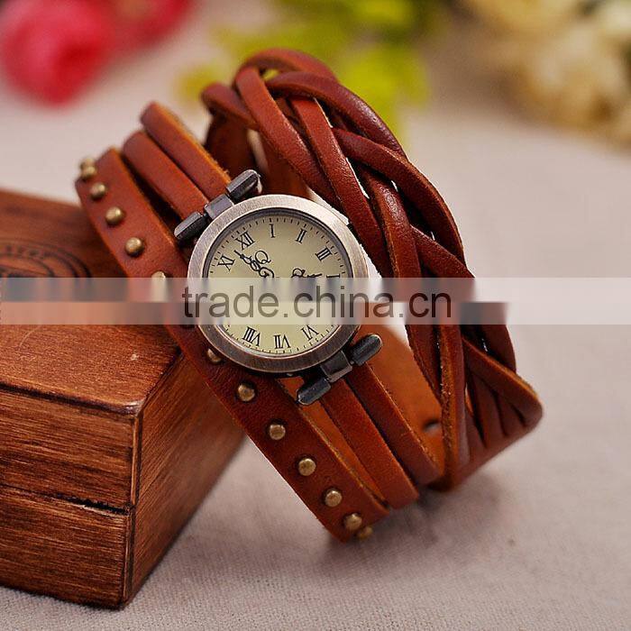 Beautiful Women Woolen Bracelet Watch Fashion Black Color Wrist Watch