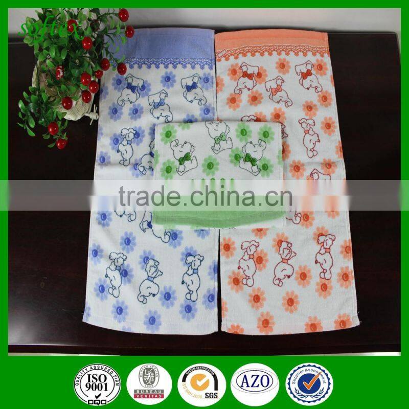 Happy baby towel,happy time cotton printing hand towel