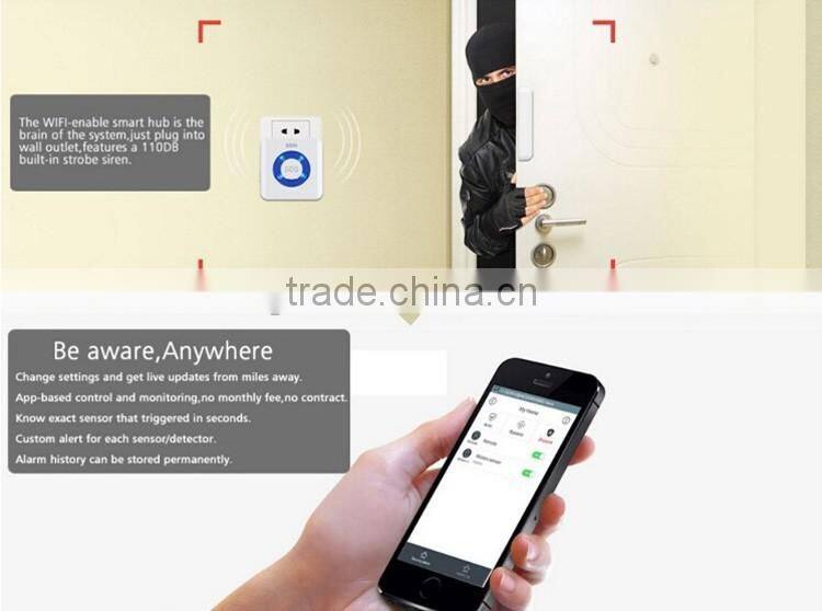 Amzon Hot Sale Wifi Based Home Security Alarm System with HD IP Camera