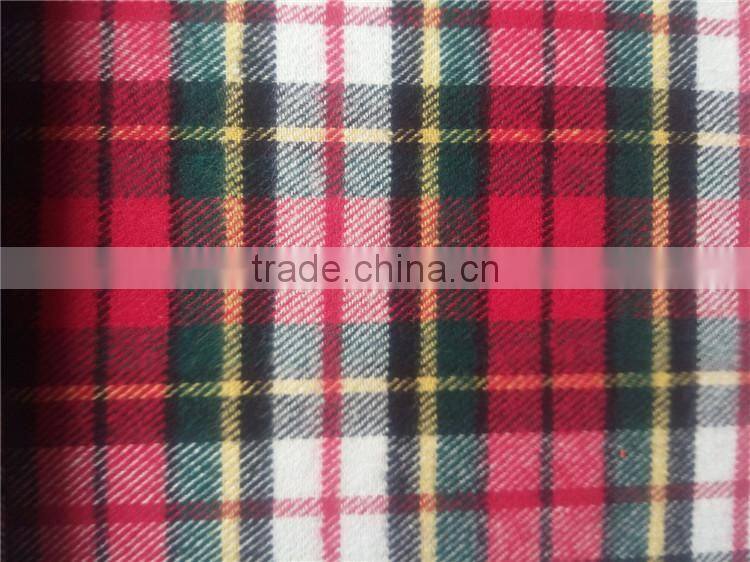 High quality yarn dyed custom printed cotton twill flannel