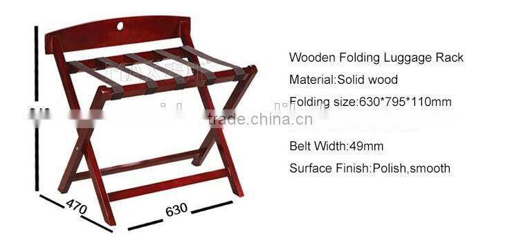 MAX antique wood folding luggage rack for hotels