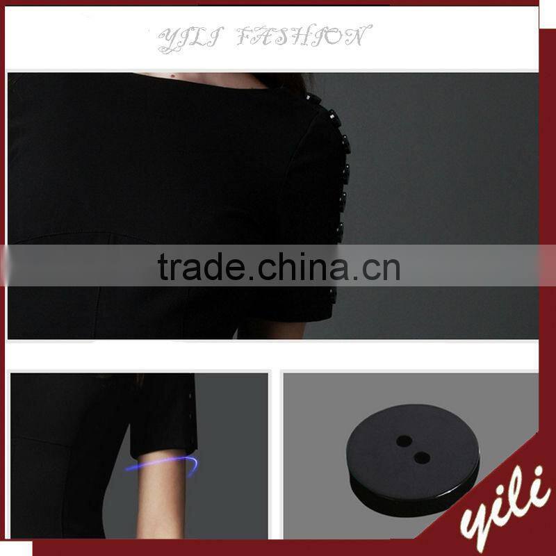 new european fashion women bandage dress with button shoulder