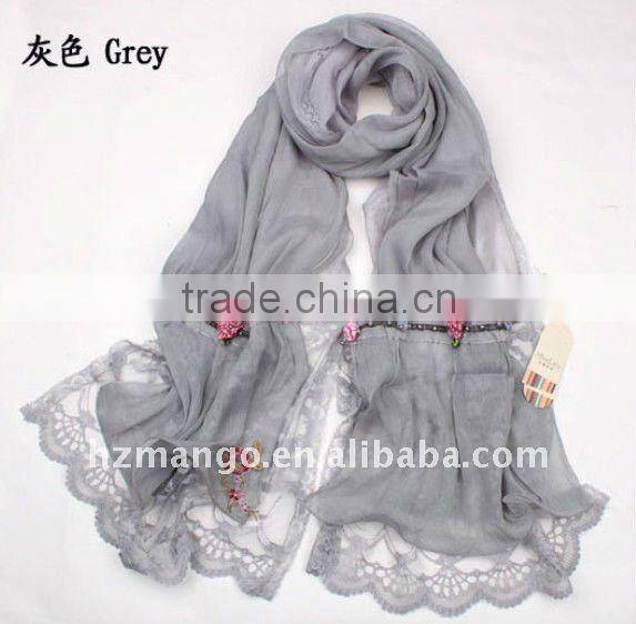 2016 latest two layer fashion chiffon scarf
