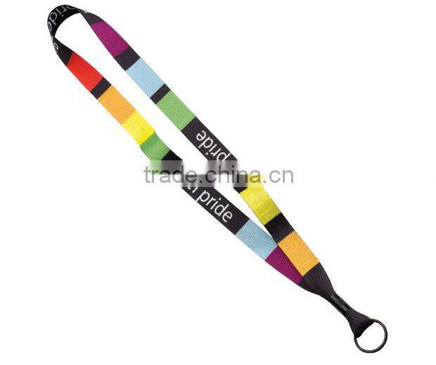 1" Recycled Dye Sublimated Waffle Weave Lanyard
