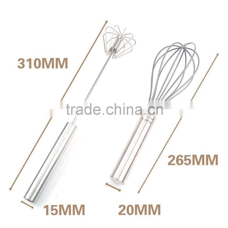 Rotating Whisk,Egg Beater Cake Baking Utensils