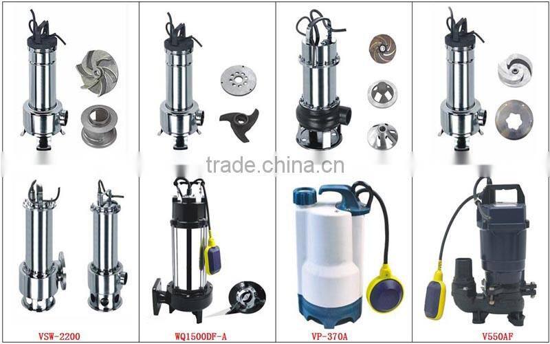 VSW series stainless steel water pump with cutting system