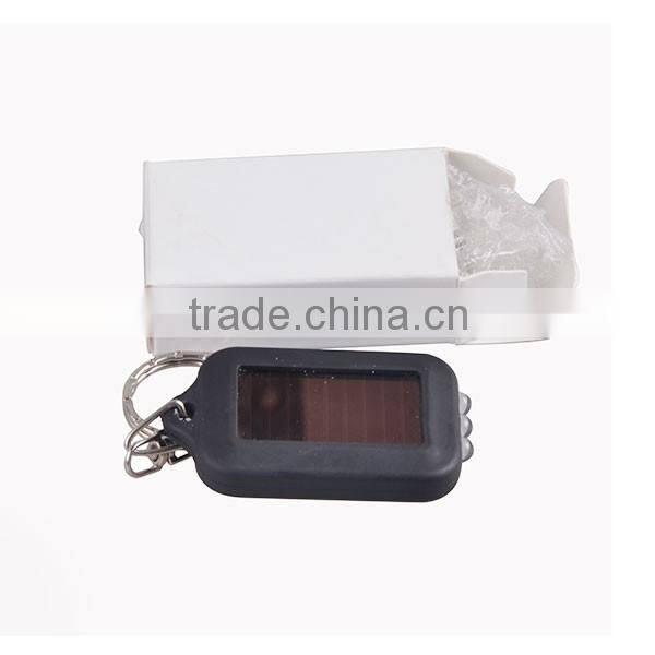 Wholesales Promotion Using Solar Rechargeable PVC LED Keychain