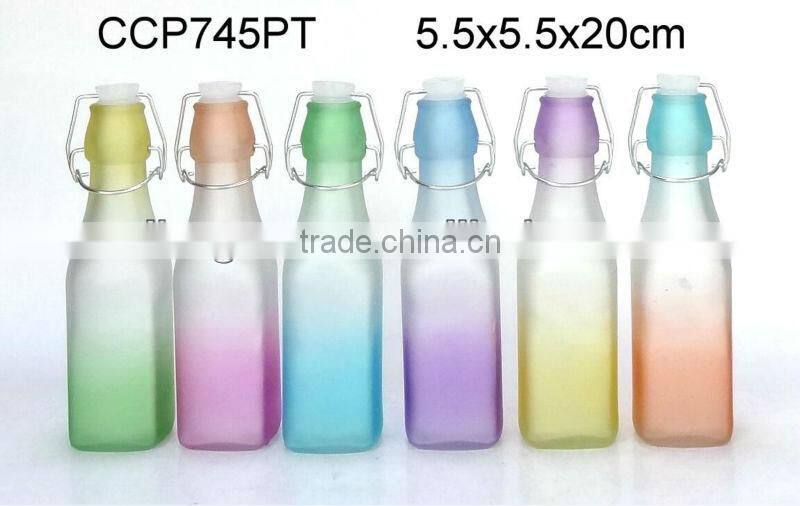 Glass bottle with wooden box(CCP738FS/6W)