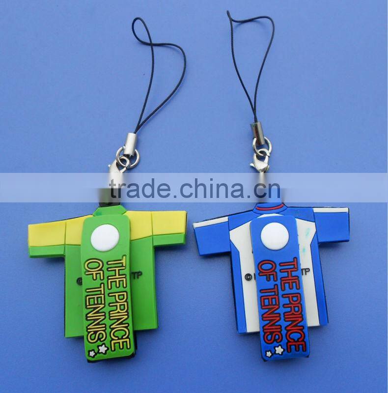 rubber pvc customized phone strap cell phone pendant charm phone hang tag