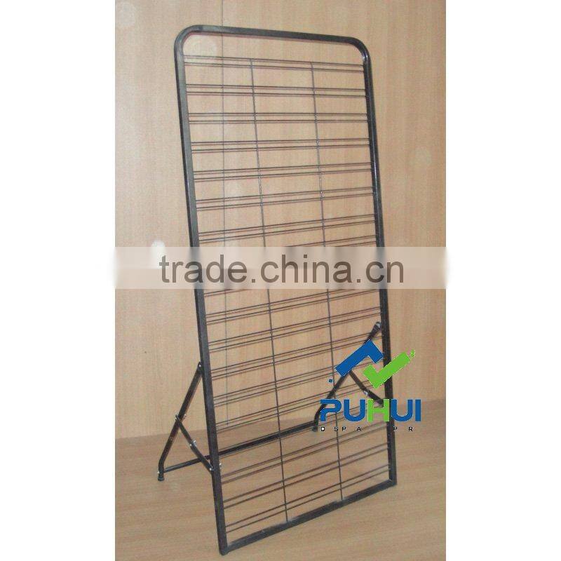 floor standing foldable metal display fixture with quality gurantee