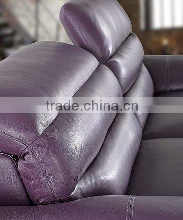 2016 Modern Design Top Grain Leather Sectional Sofa Furniture 8072