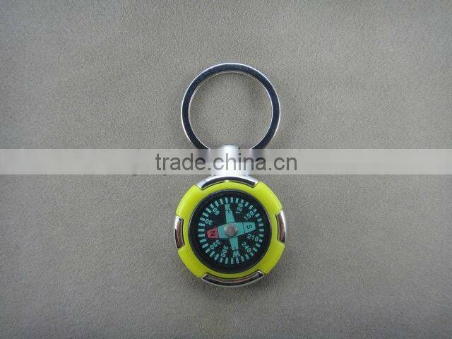 Fashion color compass keychain
