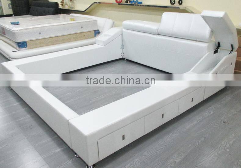 2015 The latest modern fashion boutique leather bed SY10049