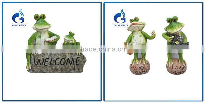 garden polyresin frog statues decorative