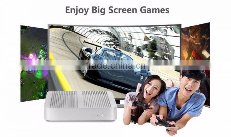 Hystou barebone Fanless Windows8.1 OS Mini PC with Intel Quad Core i5 - 4200u gaming pcs i5 4G RAM, 60G SSD + 160G HDD