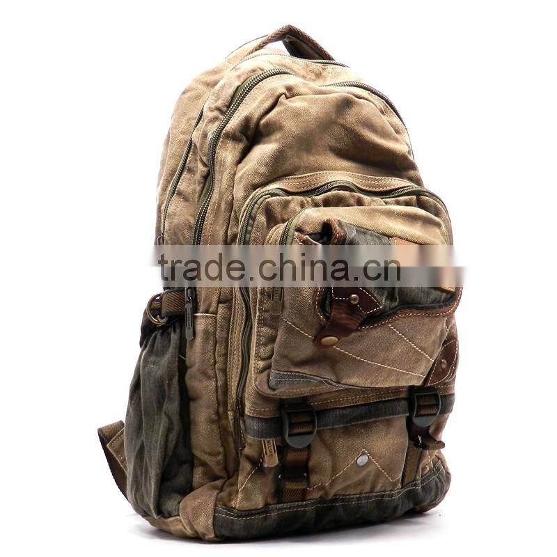 2016 designer arrival washed canvas backpack washed vintage canvas backpack