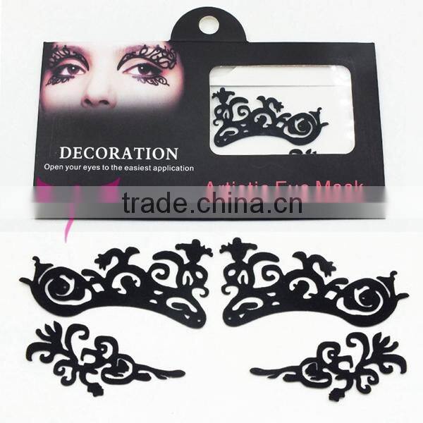 Amazing eye mask sticker in body art