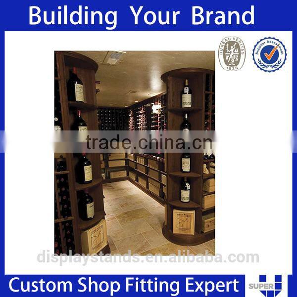 decoration for wine shop garenne shopfitting display cabinet wood