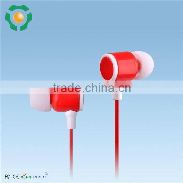 Colurful in-ear mp3 promotional earphones, mobile phone/ mp3 stereo earphone