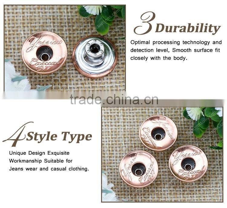 New fashion custom made metal buttonscustom logo leather snaps