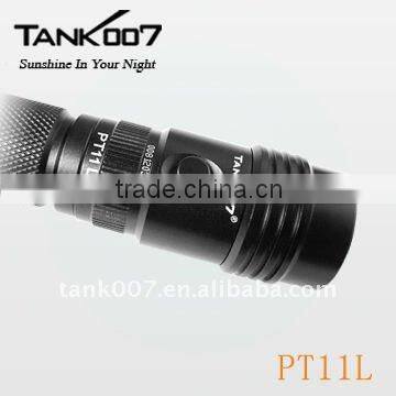 TANK007 PT11L 350lumens Led police flashlight performed with rechargeable battery