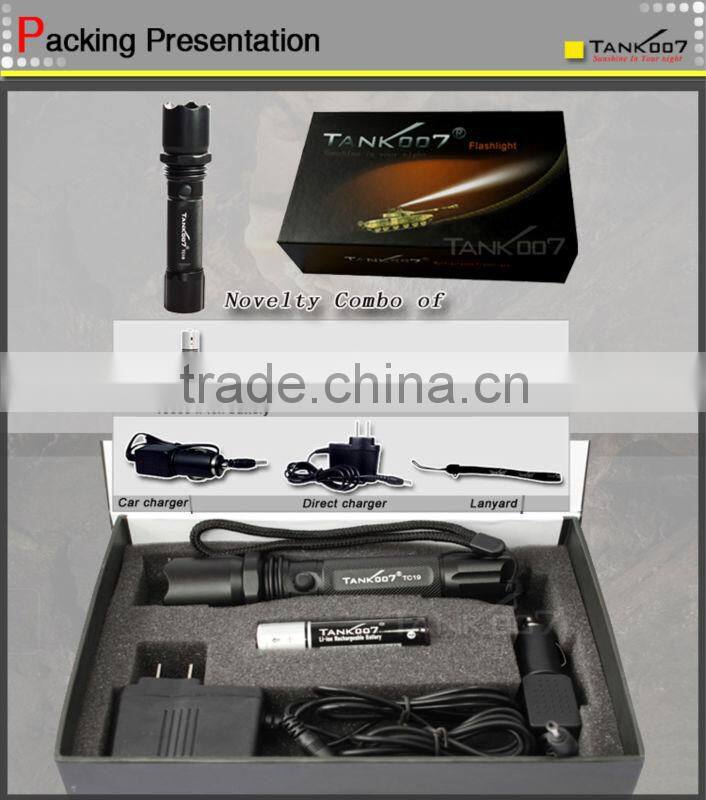 led torch outdoor strong flashlight rechargerable led lamp TC19