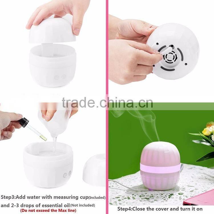 Home Appliances Humidifier Wood Grain Colorful Night Light Aroma Diffuser Machine