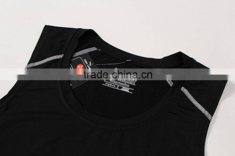 Guangzhou sportswear men muscle gym tank top compression sports clothes for men