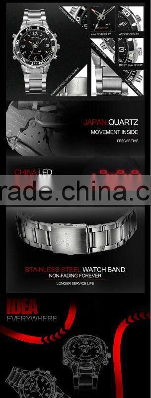 Good quality noble business metal men Sparkling silver wrist Watches mens watches