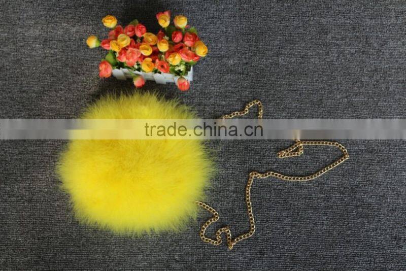 genuine leather the turkey fur material woman style hand bags fashion woman bags